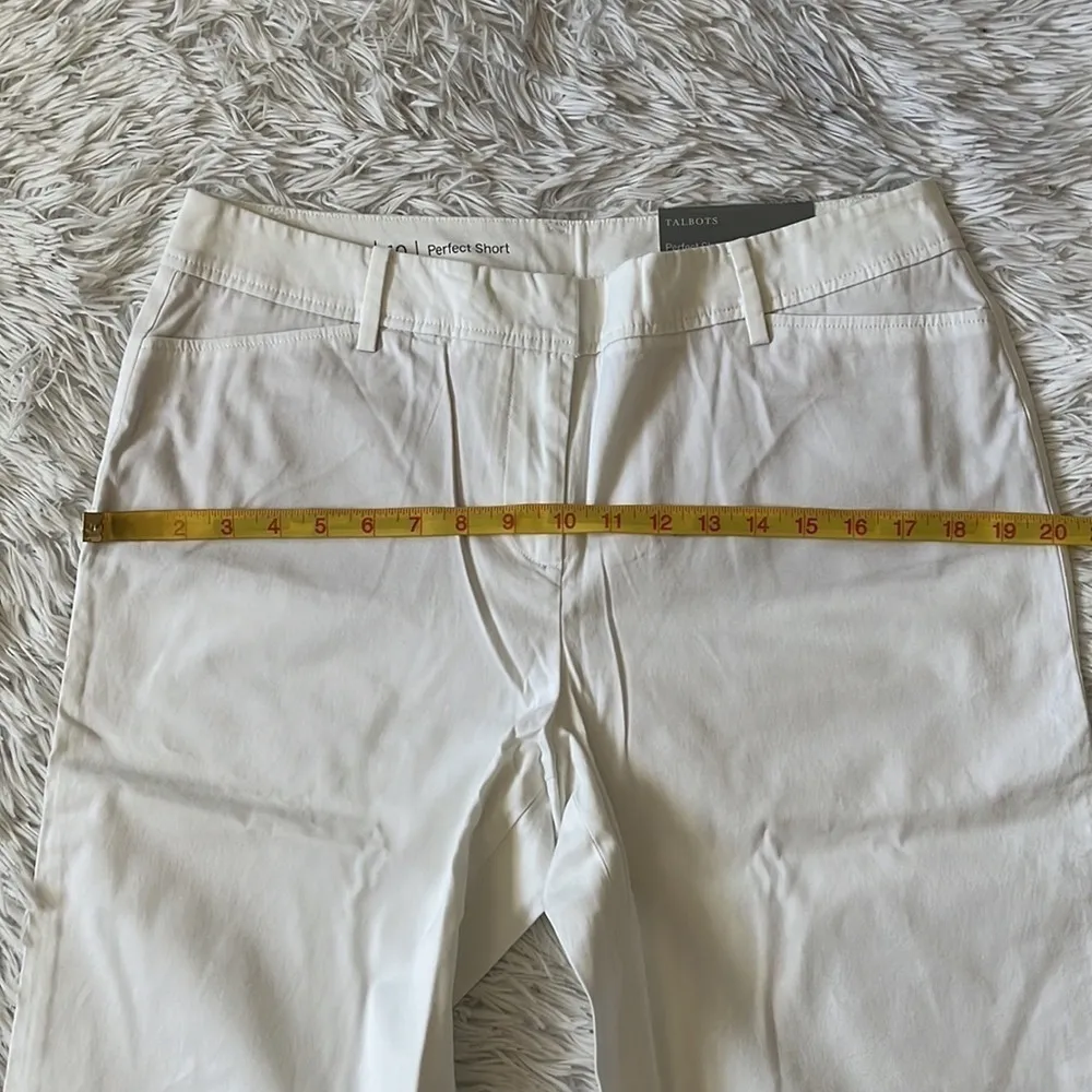 TALBOTS Women’s PERFECT SHORTS 13" white size 10 nwt - Image 7