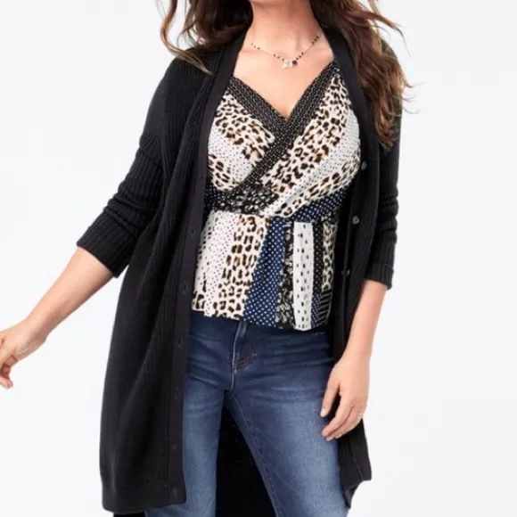 NWT CAbi 3787 Crossover Cami Size 6 Skin Stripe Animal Print - Image 4