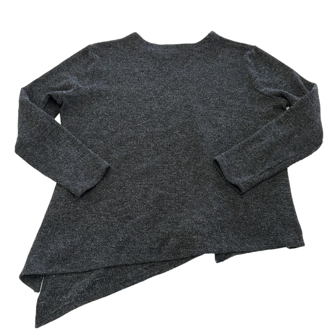 Rachel Roy Sweater Womens Medium Grey Asymmetrical‎ Zip Knit Gray - Image 3