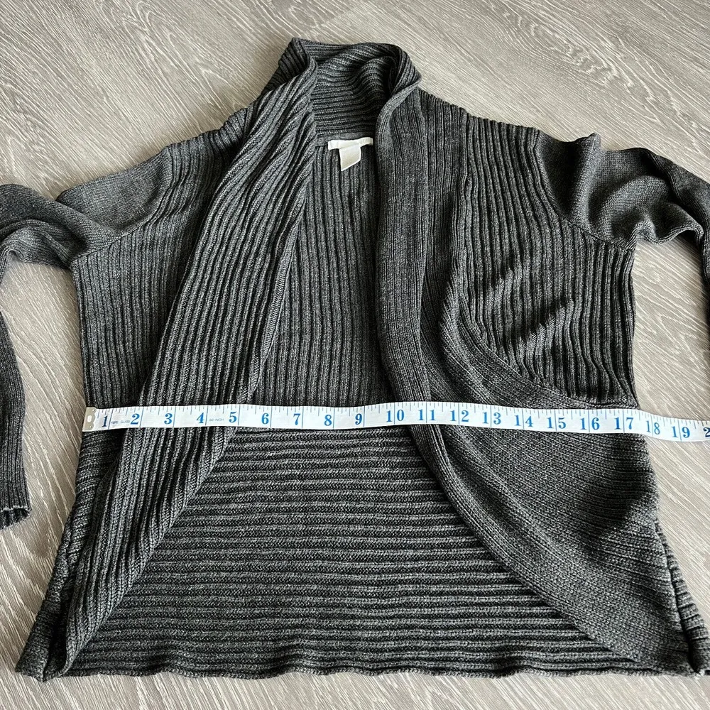 H&M Cardigan Womens Small Open Front Short Gray - Image 6