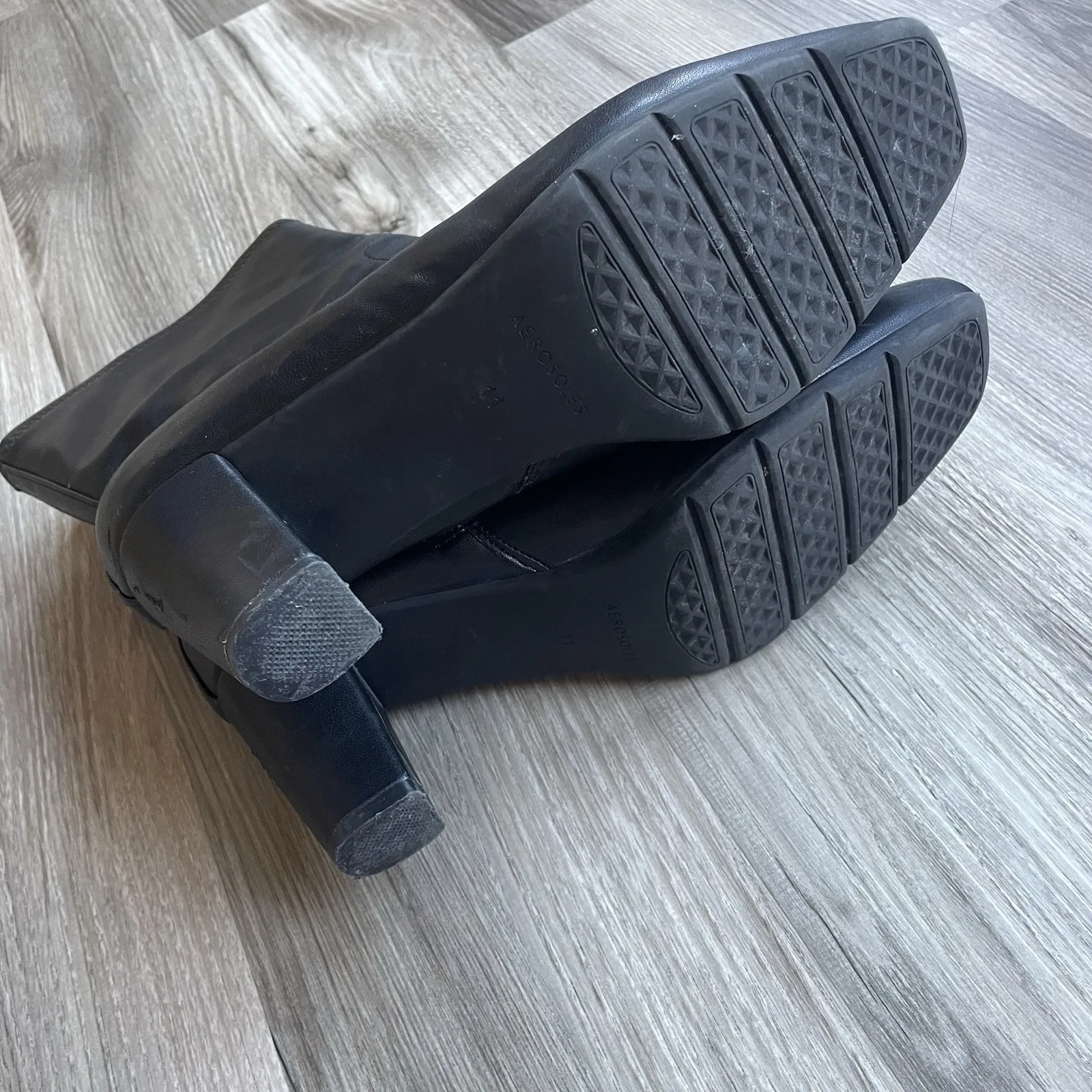 Aerosoles Women's Cinnamon Mid Calf Boot Size 11 Black Faux Leather Minimalist - Image 6