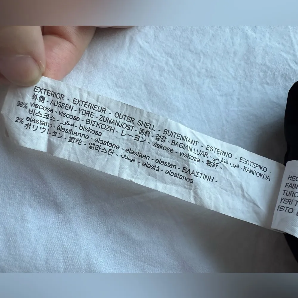 Zara Black Satin Effect Smocked Bach Crop Top - Image 7