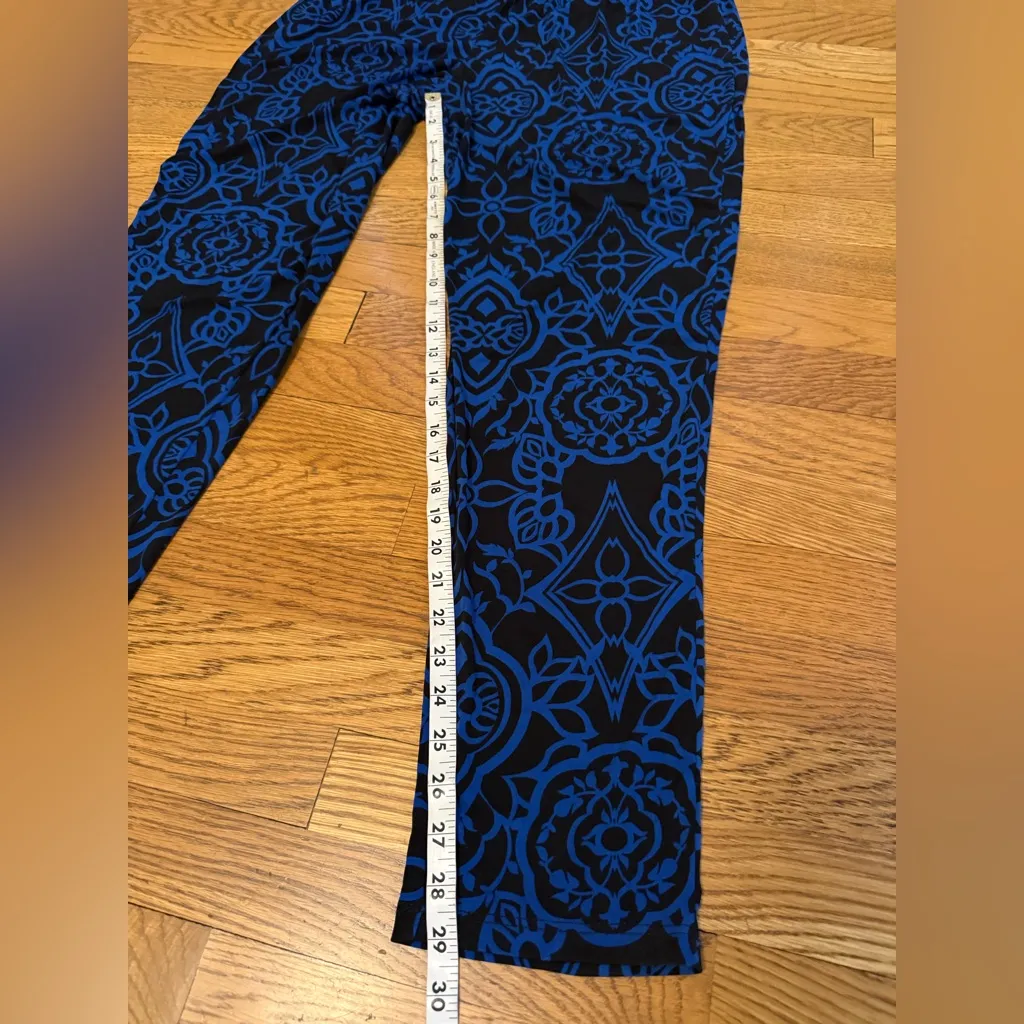Perseption Black and Blue Patterned Pants Size 2X - Image 8