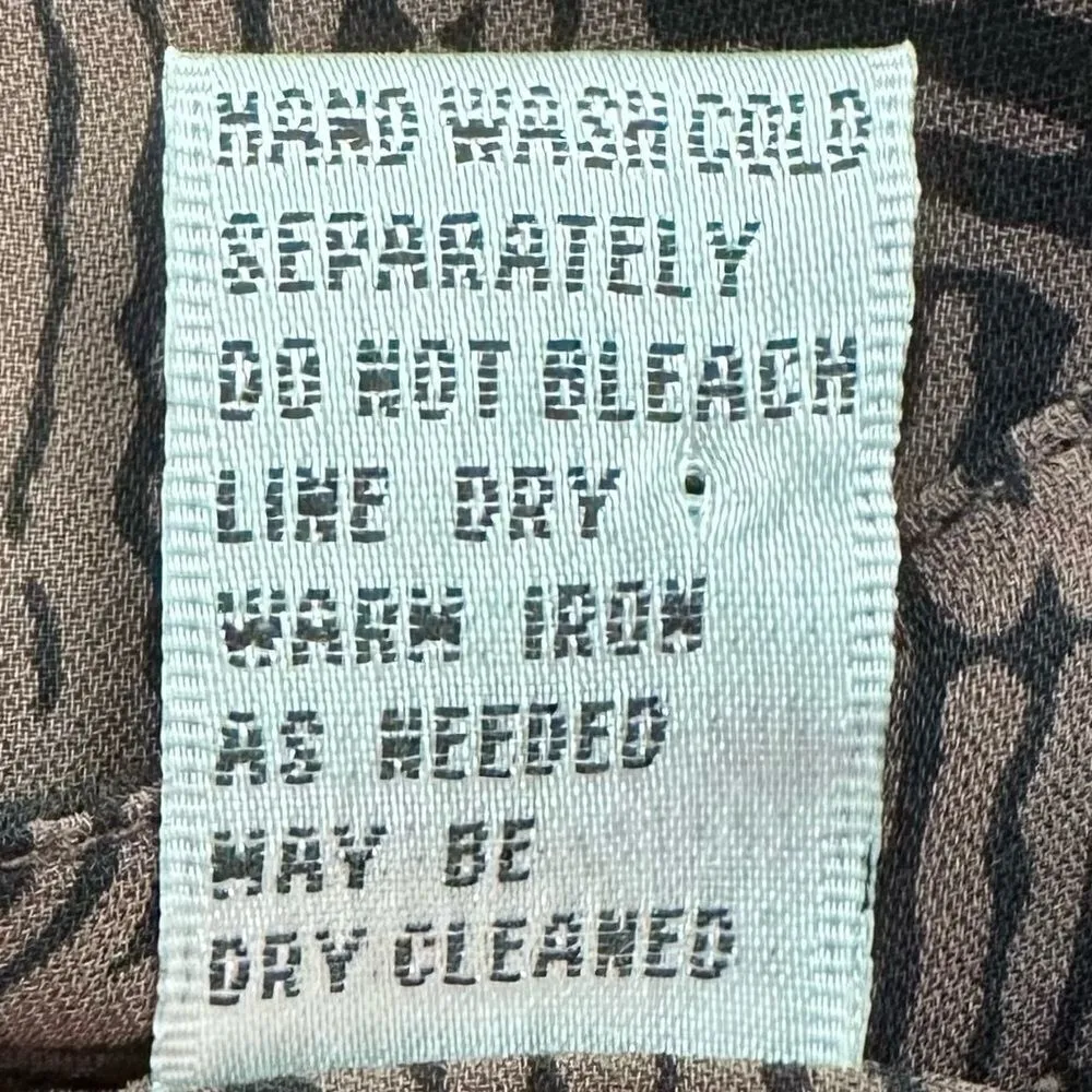 Chico’s Design 100% Silk Tribal Print Button Front Long Sleeves Shirt - Image 10