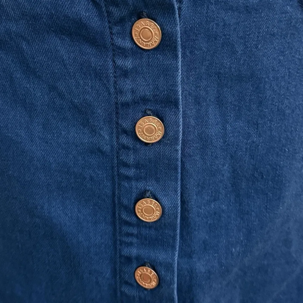 Isabel Marant Etoile Skirt Button Front Blue Denim Size 38 - Image 3