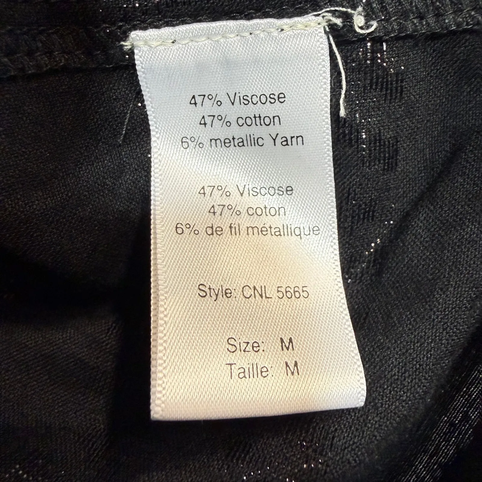 Elan M Maura Minidress Black Metallic Sleeveless Boho Sparkle Cottagecore Tiered - Image 8