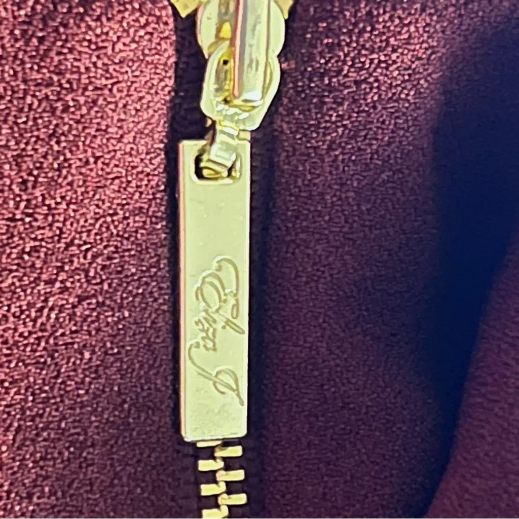 Eliza J Deep Burgundy Sheath Midi V-Neck Dress w/Reversible Fabric Belt-Size 0 - Image 15