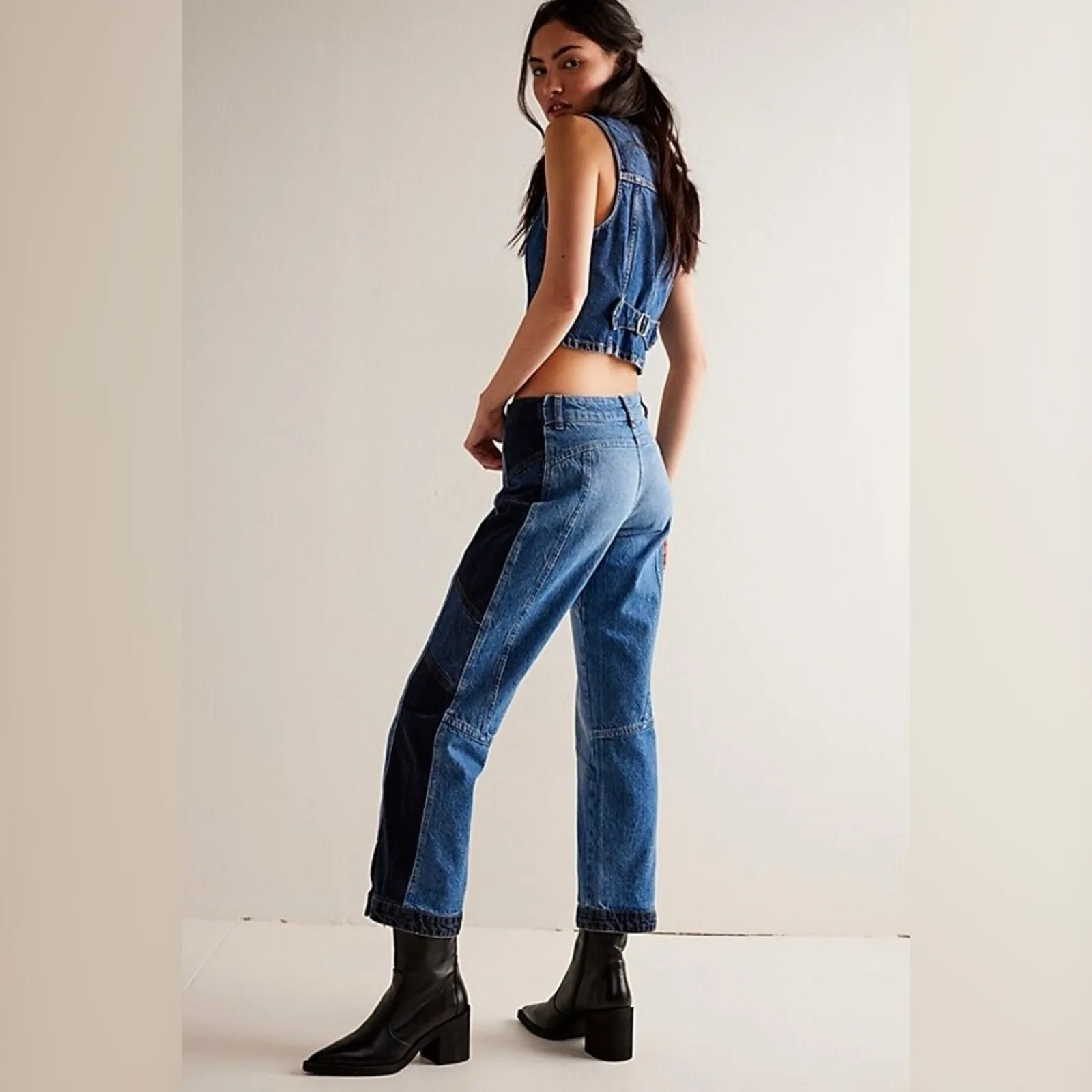 Free People We The Free Moonlit Moto Slim Bootcut Jeans Sz.27‎ NWT - Image 6