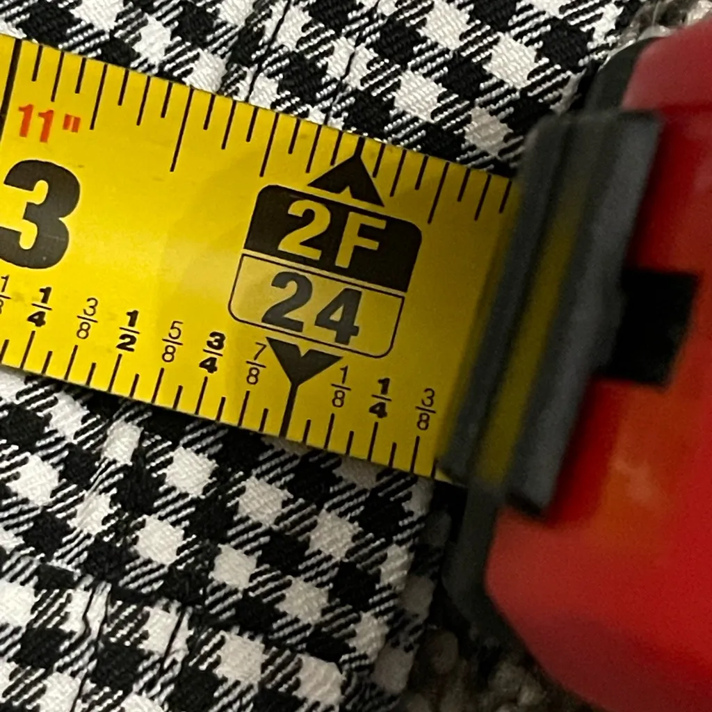 Urban outfitters black white Susie gingham plaid hi rise skinny Zip up pants 6 - Image 12