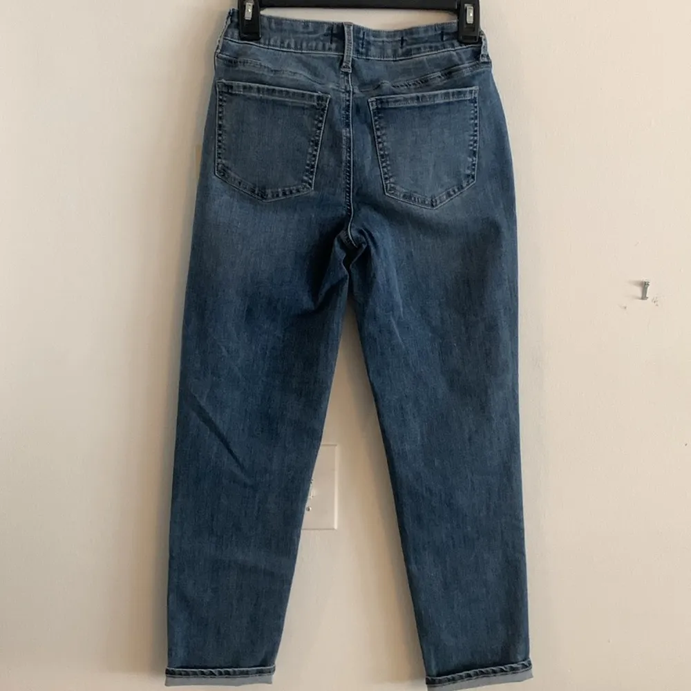 New NYDJ Margot Girlfriend Jeans Size 00 Medium Wash Rockie - Image 2