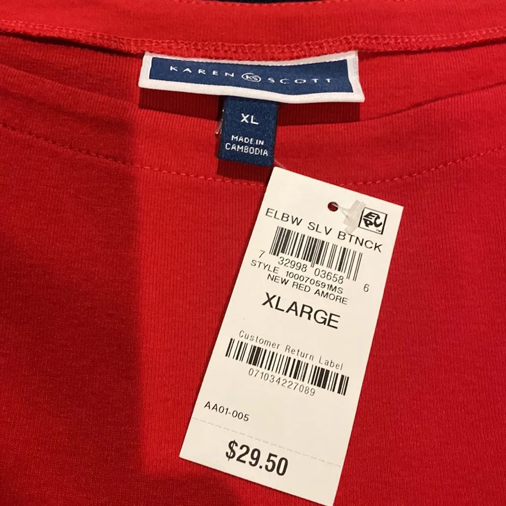 NWT Karen Scott 3/4 sleeve shirt - Image 5