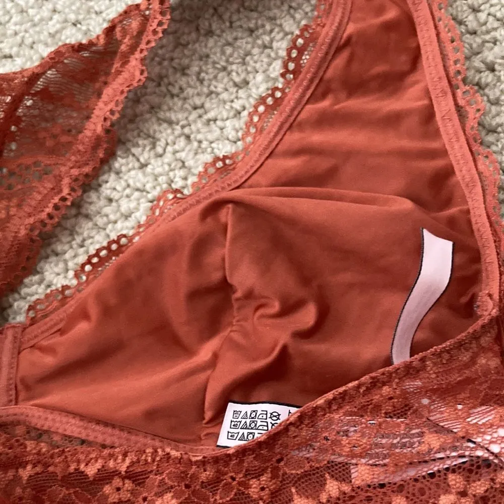 Victoria’s Secret Orange Bralette Racerback Light Support Long Line Small VEUC - Image 6