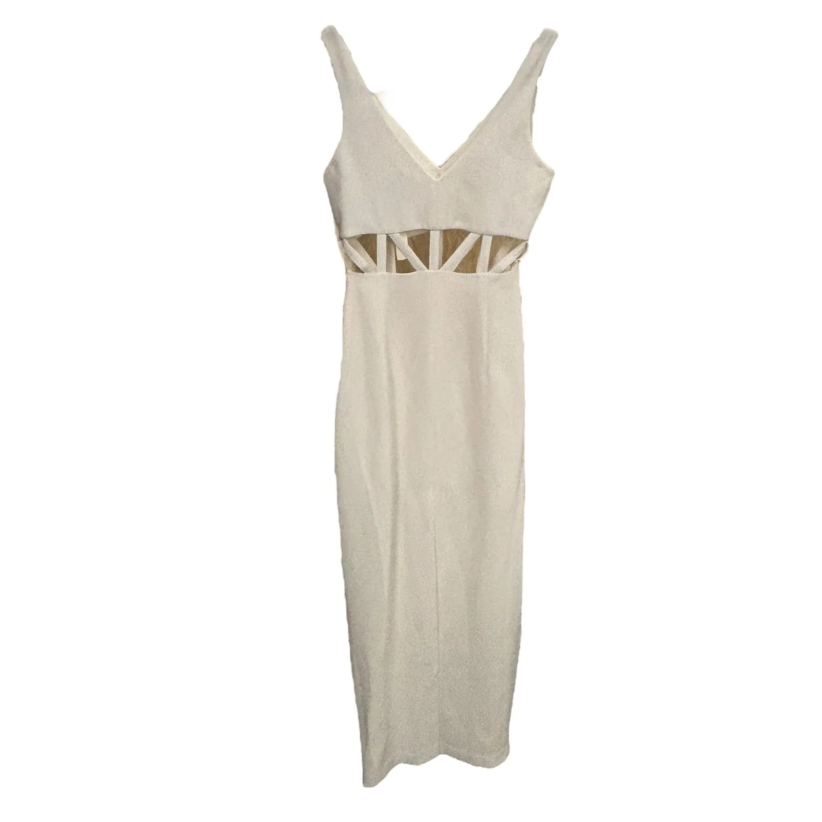 The‎ White House Dress Sleeveless Cutout Bodycon Midi Dress White 6 - Image 2