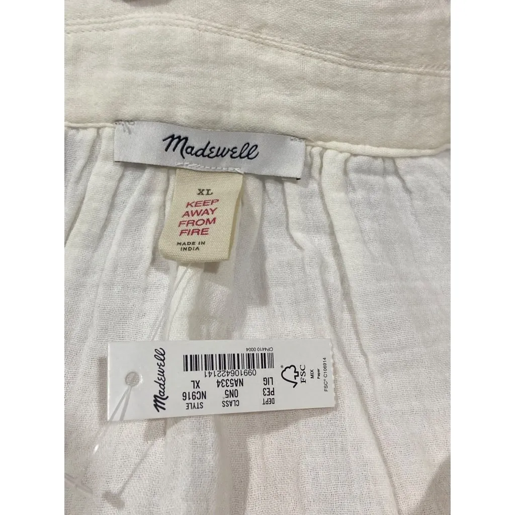 Madewell Lightspun Cover-Up Maxi Dress Cream Size XL NWT - Image 5