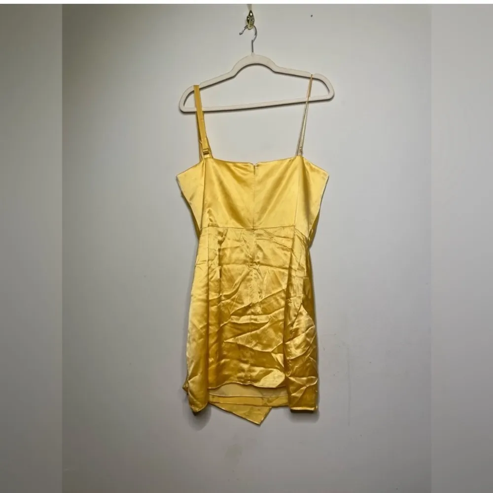 Amanda Uprichard Ravello Layered Silk Muni Slip Dress in Citron - Image 6