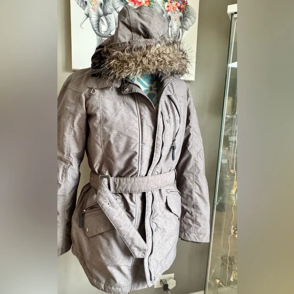 Columbia Carson Pass II Omni Heat Parka Winter Coat Women's Size: S Grey Belt - Image 5