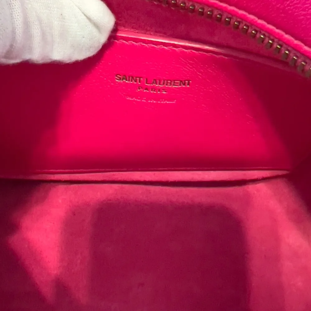 Saint Laurent Pink Satchel Bag with Gold Hardware - Image 10