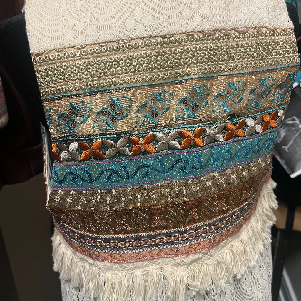 NKN Nekane | Boho Embroidered Lace Duster Vest | NWT | Size: S/M - Image 7