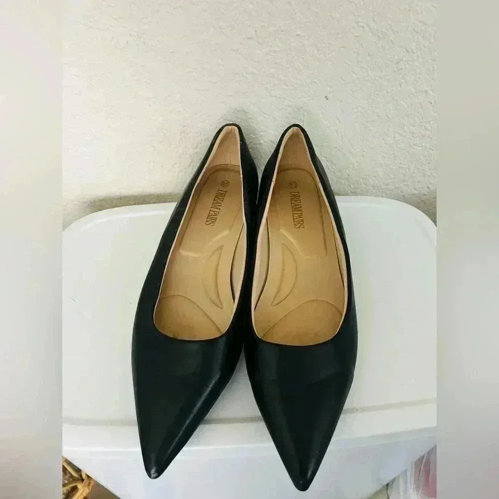 DREAM PAIRS Women's Chunky Heels Closed Toe Low Block Work Shoes Pointed Toe - Image 14