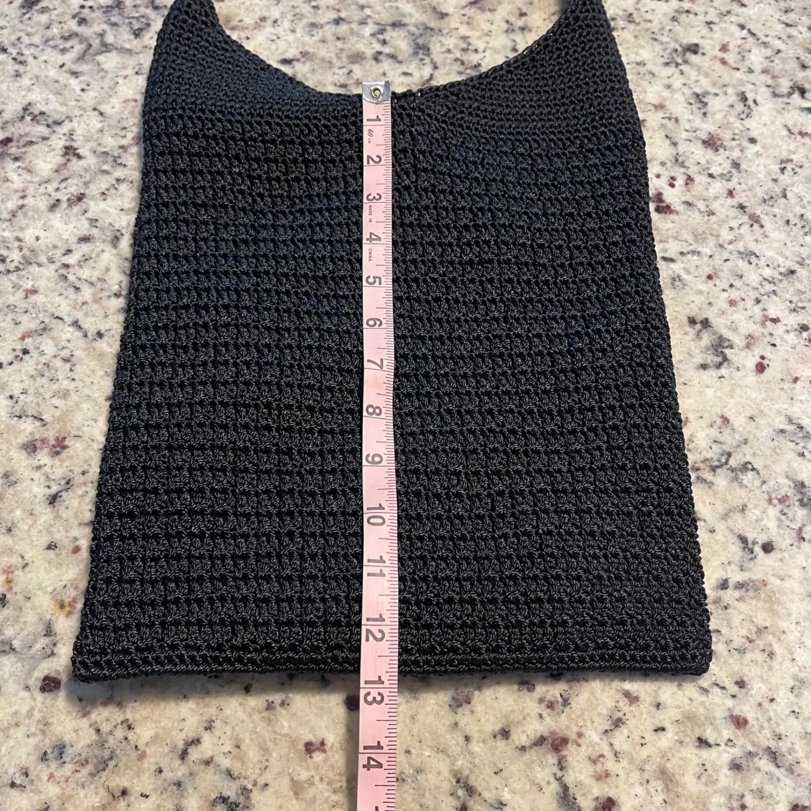 The Sak Crochet Shoulder Bag Black Boho Casual Everyday Purse - Image 7