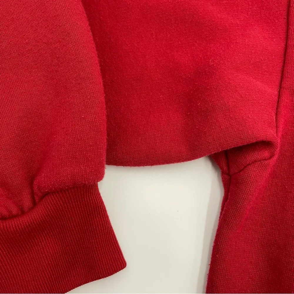 Vintage Christmas Sweatshirt Ugly Xmas Sweater Red Noel Candle Holiday Small - Image 6