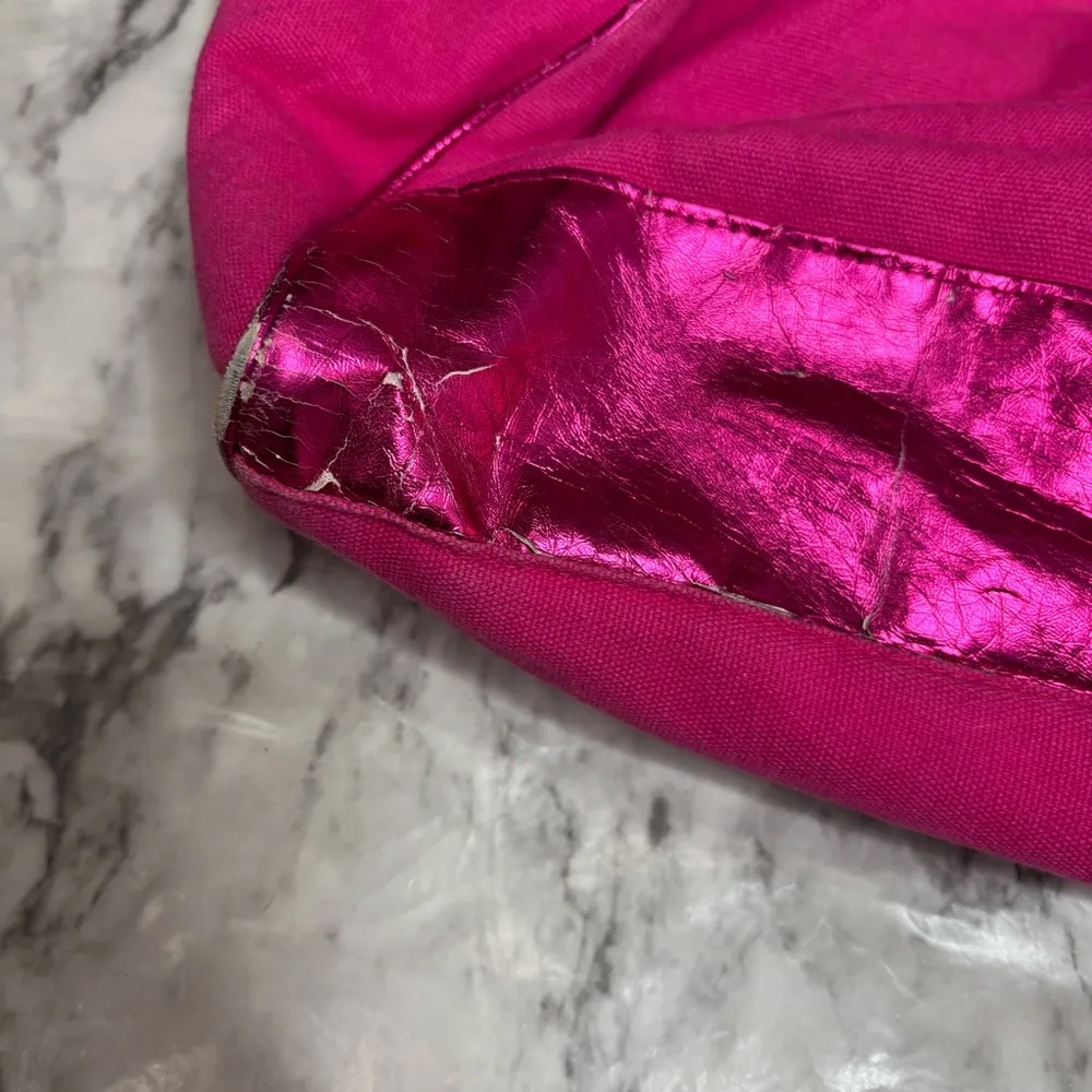 Victoria Secret y2K 2000s travel bag large duffle hot Pink zip up - Image 3
