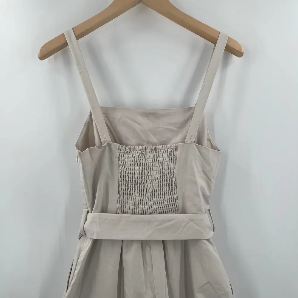 NEW BB DAKOTA Jumpsuit Size Small Khaki Cream Cropped Belted Side Zipper NWOT - Image 9