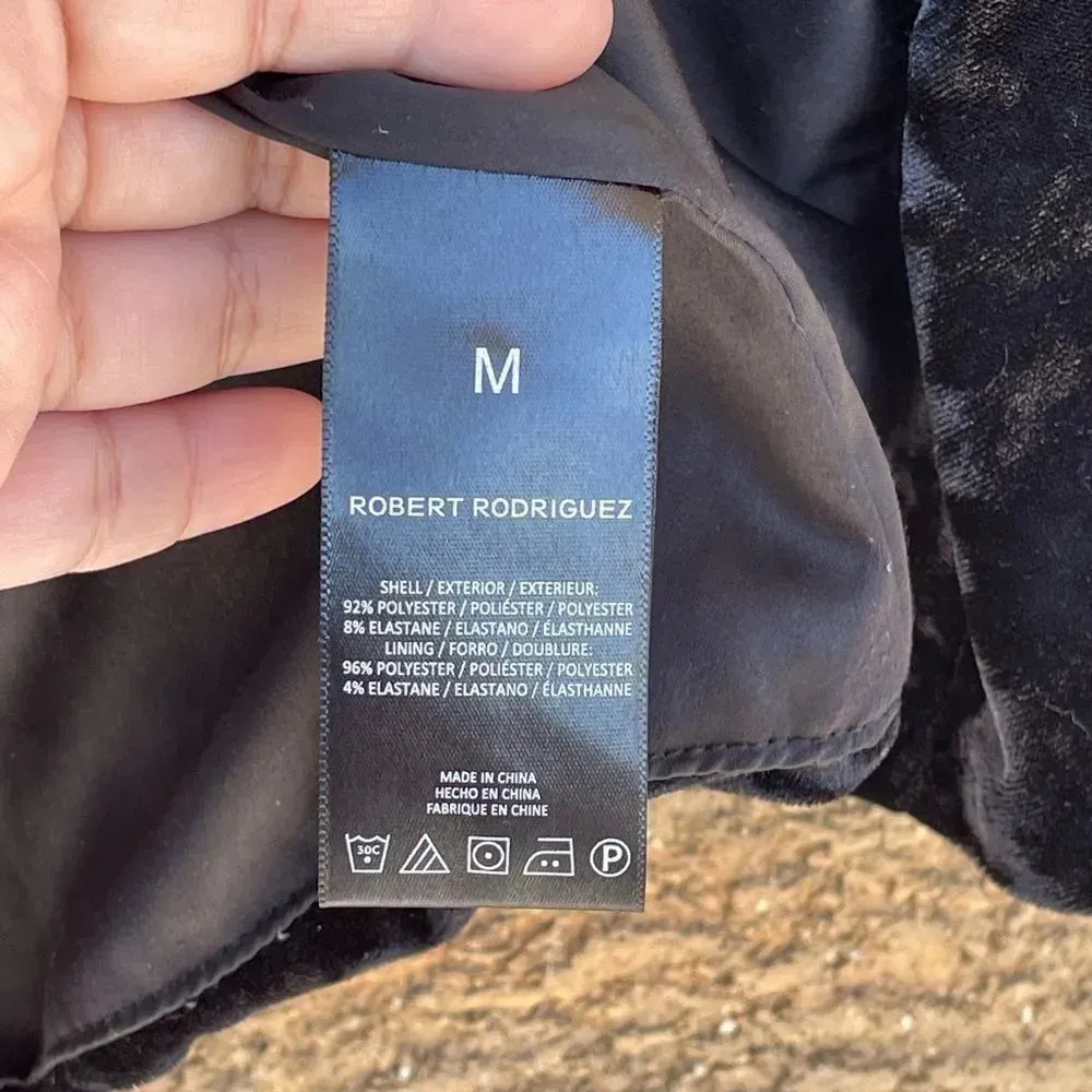 robert rodriguez velvet blazer medium - Image 5