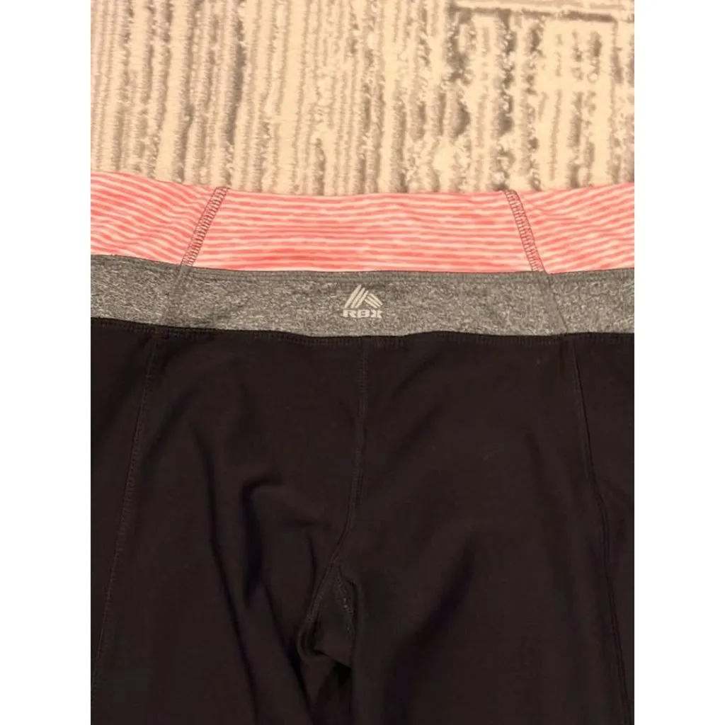 NEW RBX Reebok women's small black/pink/gray capri roused leggings - Image 8