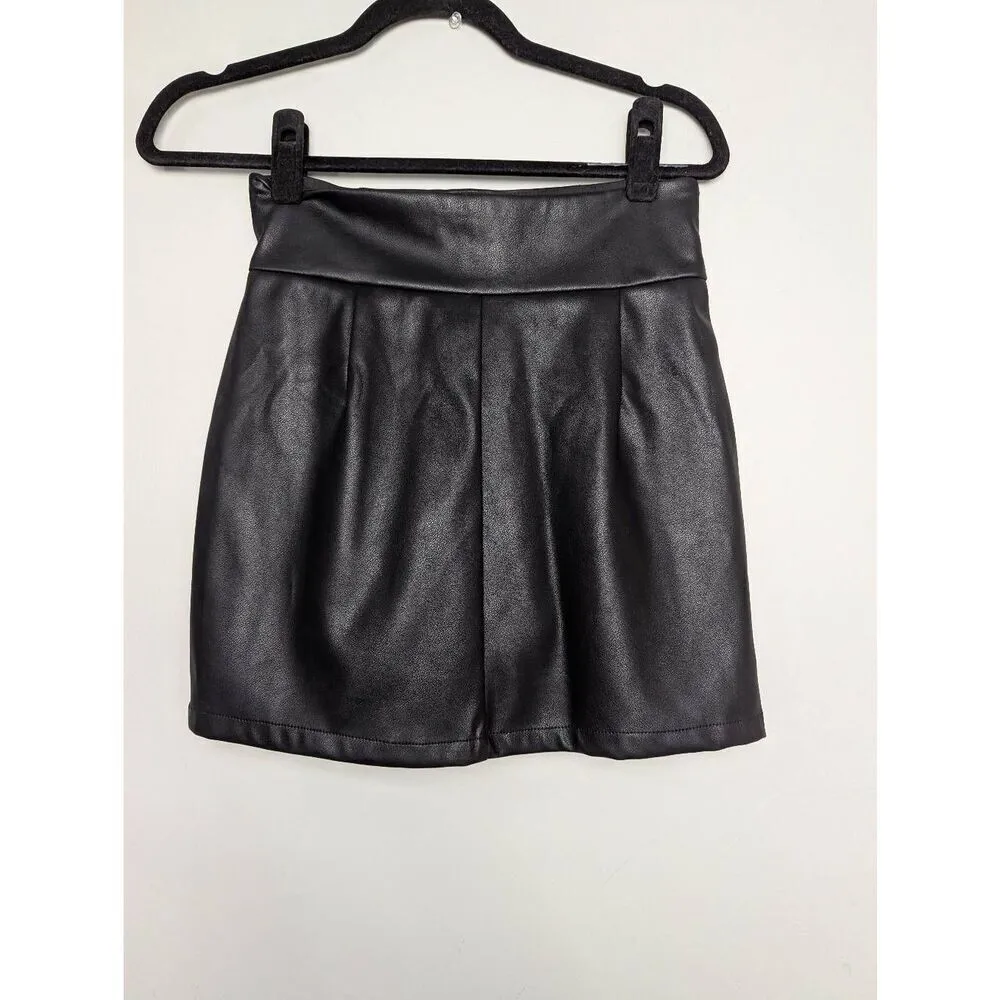 Barbie Chill faux leather mini skort Medium Black - Image 2