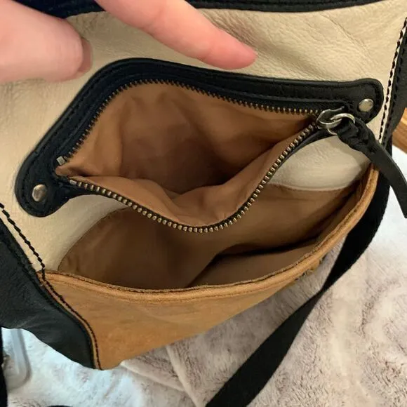 The Sak Women's Pebbled Leather Laurel Crossbody Bag Colorblock Medium Size - Image 10