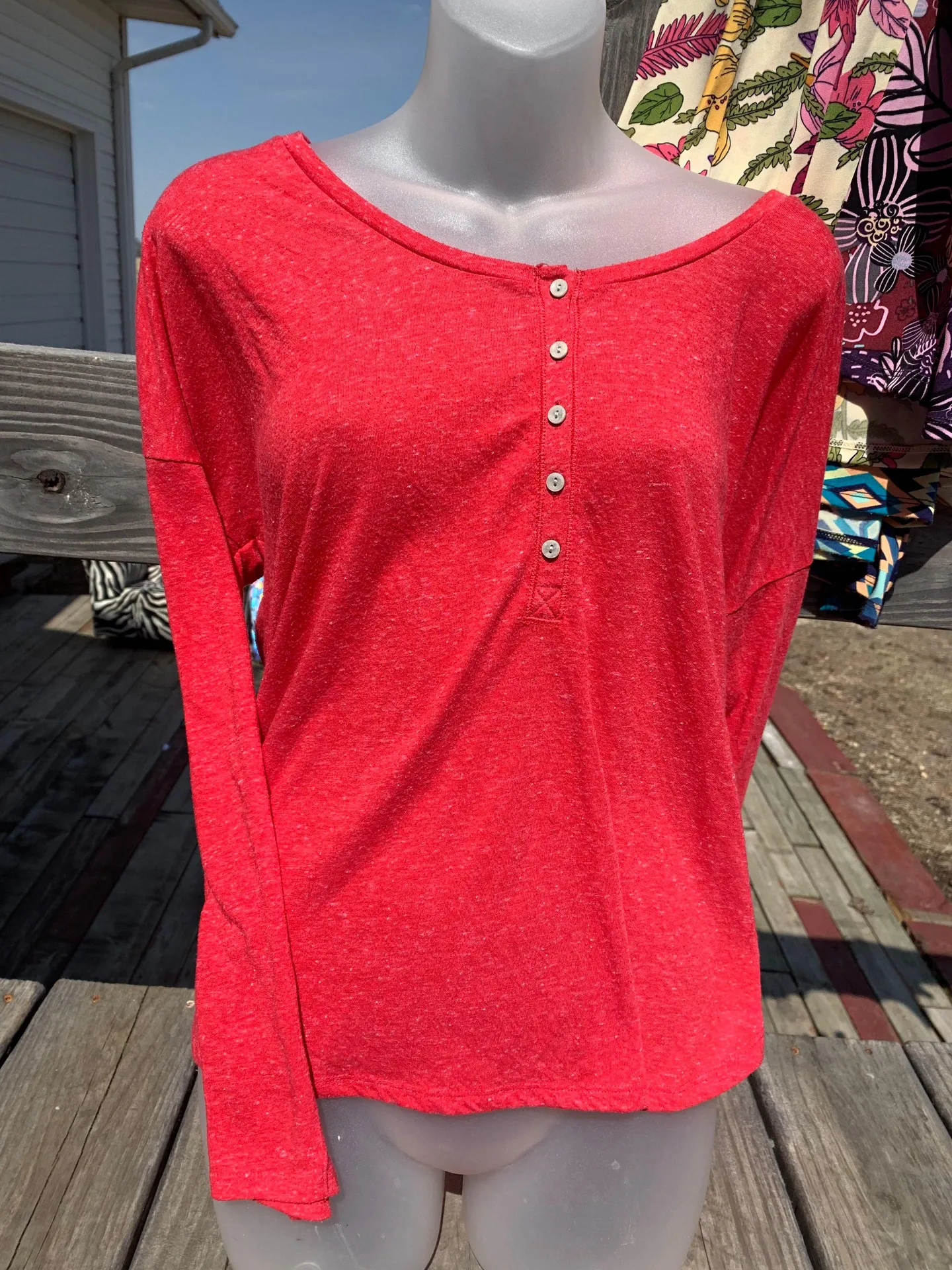 Victoria’s Secret red long sleeve top - Image 3