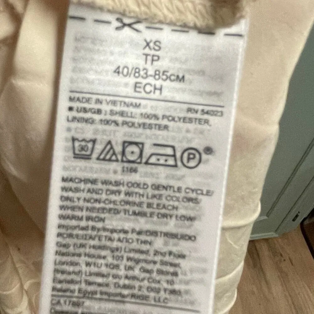 Banana Republic Ivory Pleated Dress Size XS Tank Style Summer Slip Dress Midi - Image 4