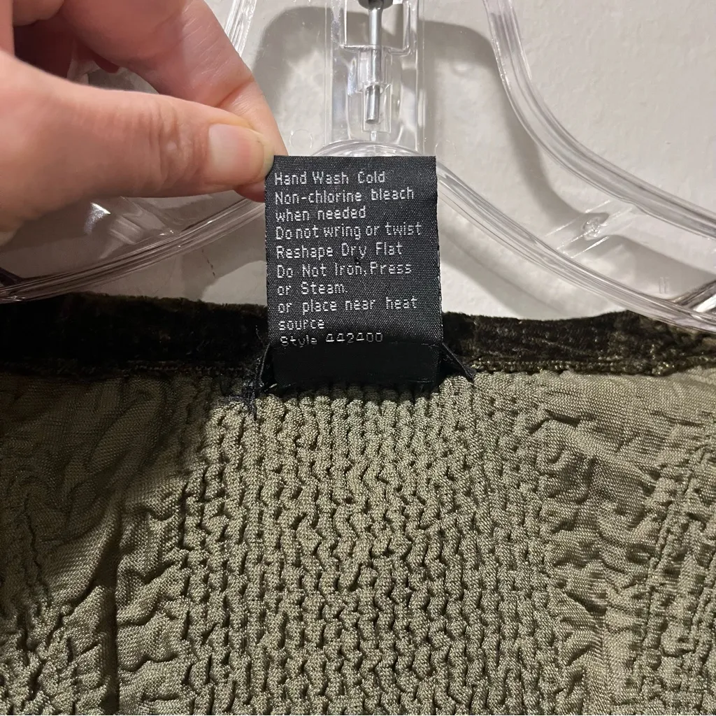 Tally Ho jacket Dark Green V Neck Size XL Soft Buttons - Image 6