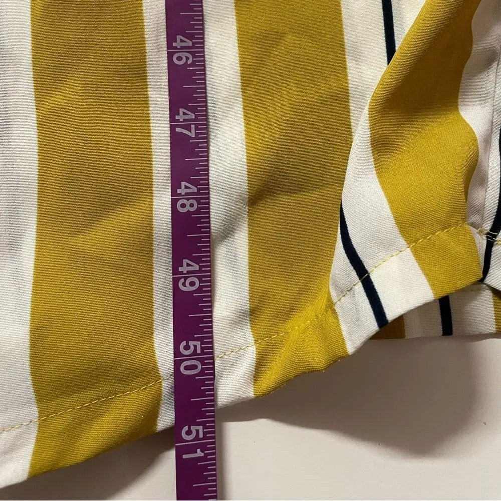 Sweet Wanderer Yellow & White Striped Jumpsuit Size S EUC - Image 9