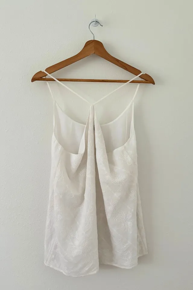 Loft White Embroidered Floral Top - Image 6