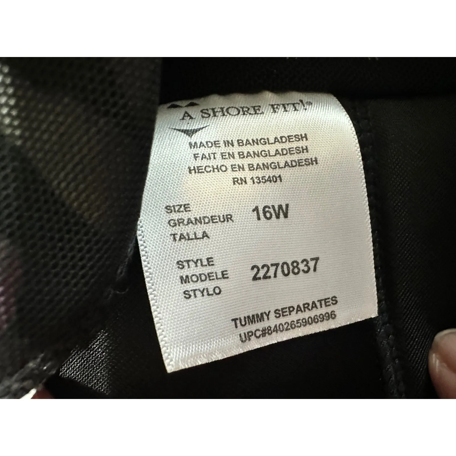 A Shore Fit Tummy Control Swim Top Tropical Floral Print Pink Coral Green 16W - Image 6