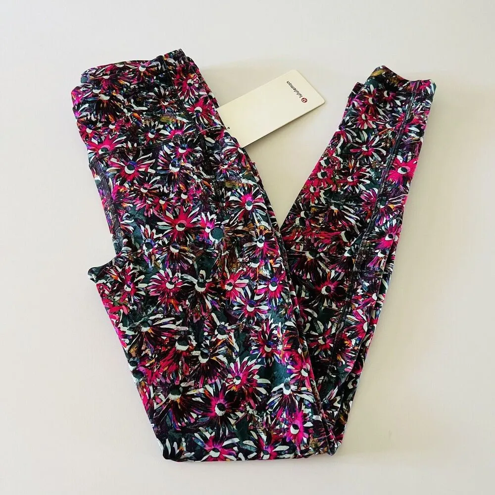 LULULEMON ATHLETICA Multi Floral Electric Swift Speed HR Tight 28" Leggings- US4 - Image 3