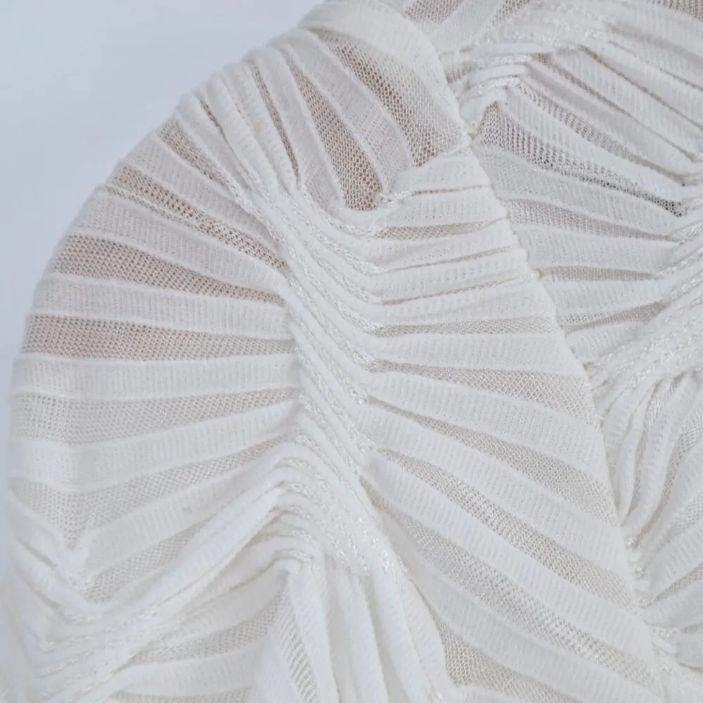 Anthropologie Maeve Talia Long Sleeve Mock Neck Textured Top in Ivory Women's S - Image 6