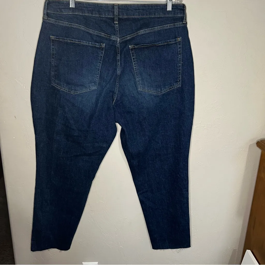 NWT  Lagos High Rise Curvy OG Straight Button Fly Raw Hem Denim Jeans - Image 8