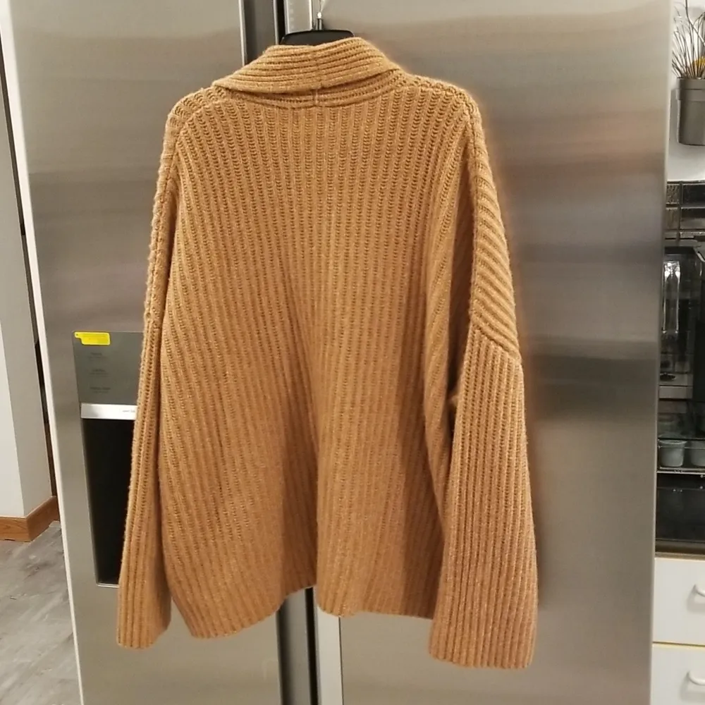 💕NAADAM💕 Cashmere Fisherman Shawl Cardigan ~ Ginger Brown XL NWT - Image 8