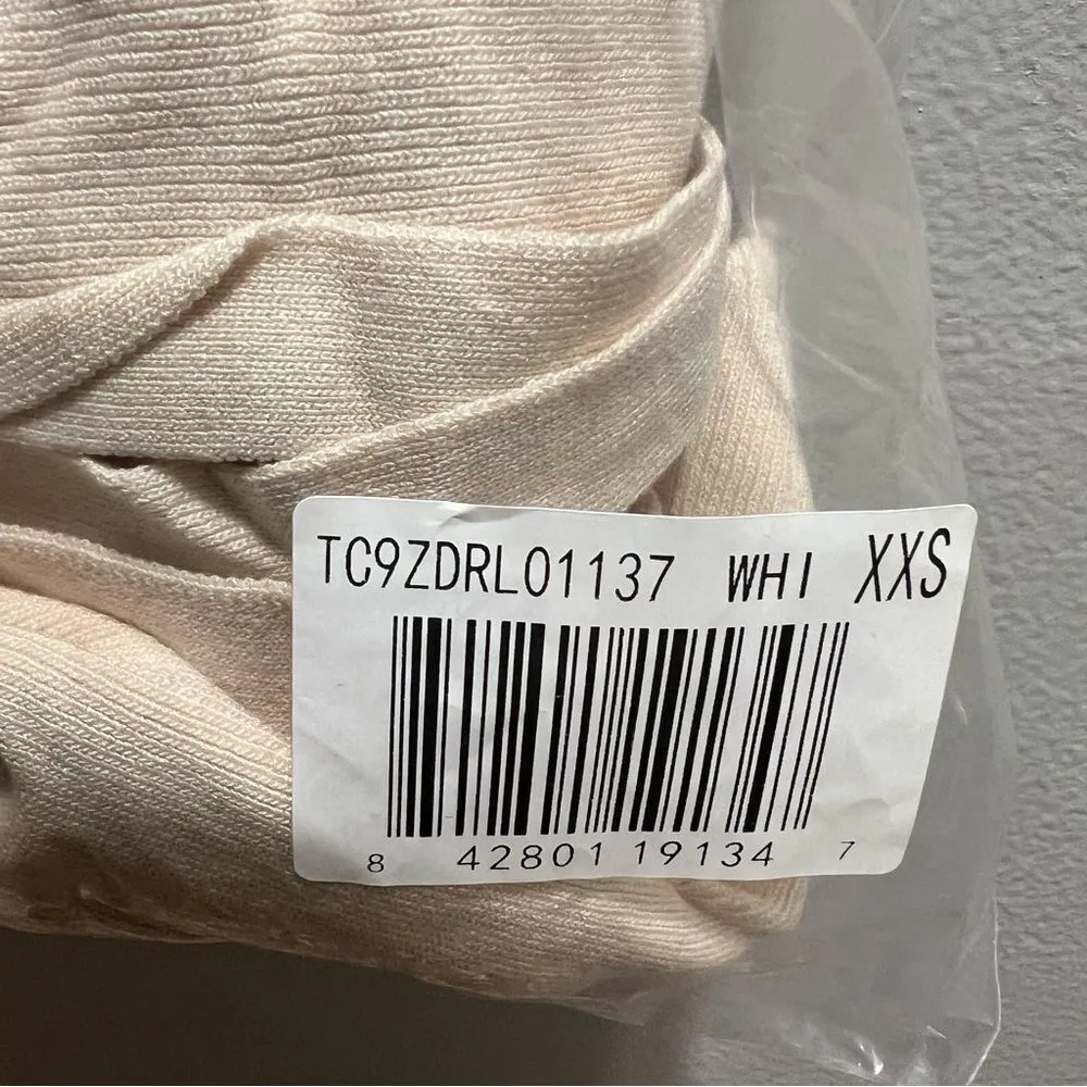 NWT O.P.T. women's cream ruched detail midi dress in cream xxs - Image 3