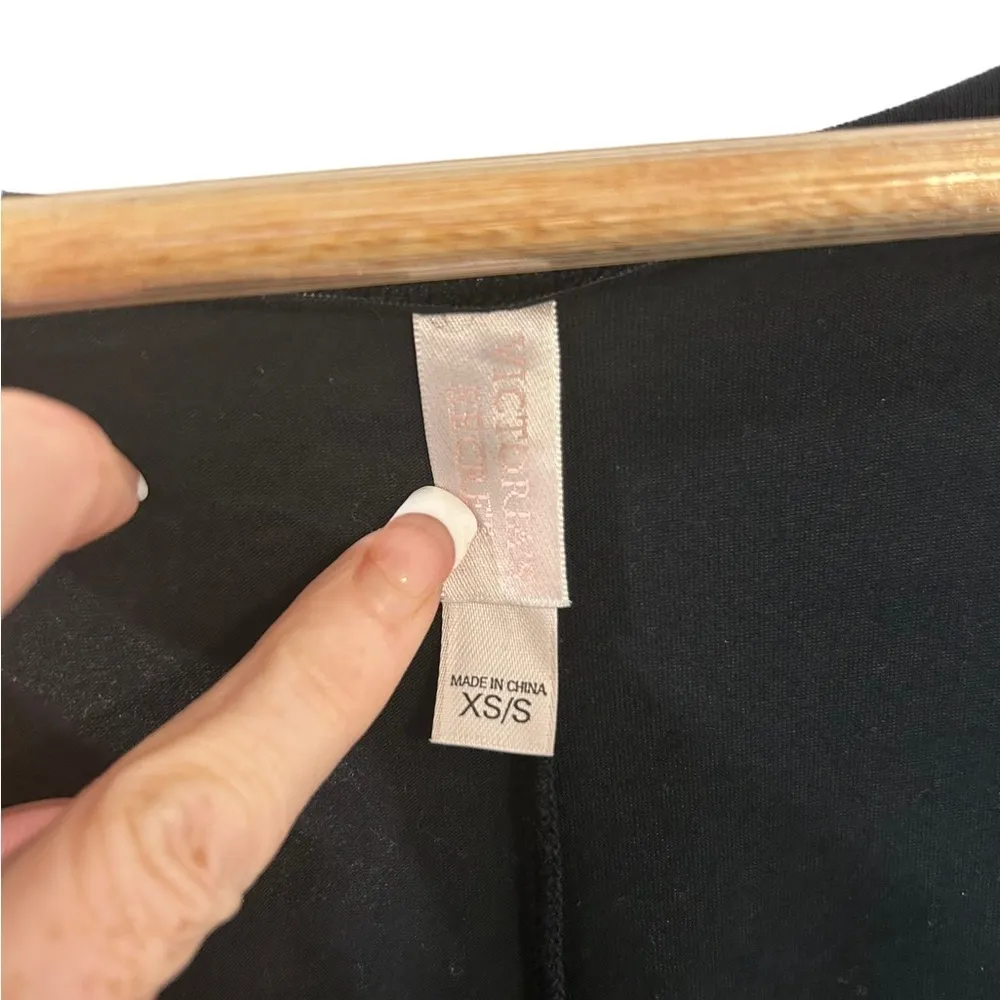 VICTORIA'S Secret Black Swim Coverup Cold Shoulder, Size XS - Image 8