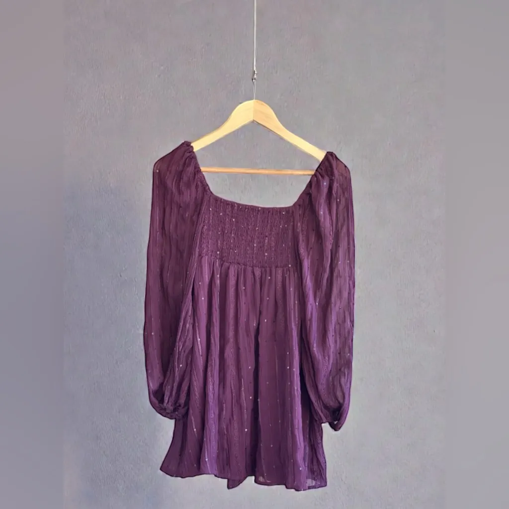 Altar'd State Isabella mini dress in a deep purple In Size XS - Image 11