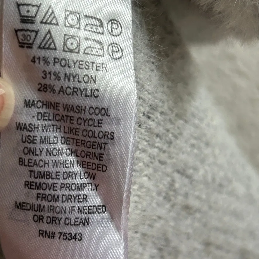 William Rast Fuzzy Soft Plaid Button Front Shacket Md Cozy Minimalist Fall Layer - Image 9