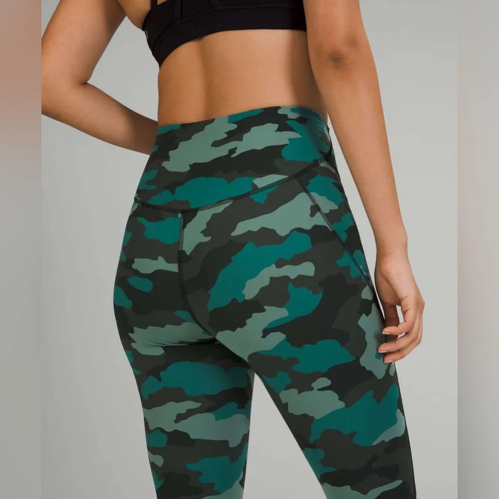 Lululemon Base Pace High-Rise Crop 23" Heritage 365 Camo Tidewater Teal Multi 6 - Image 2