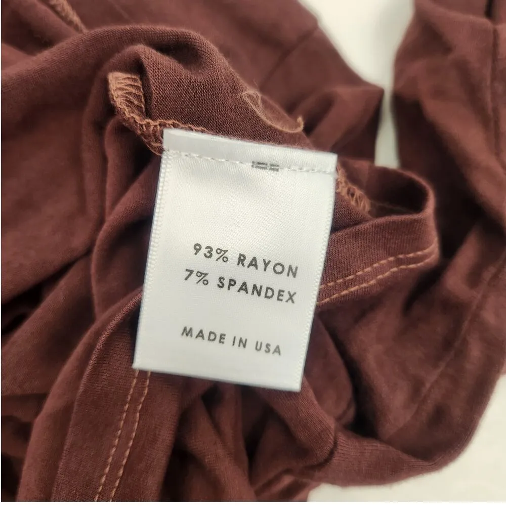 Lovers + Friends Bernie Crop Top Brown Size XL Long Sleeve Button Down NWT - Image 6