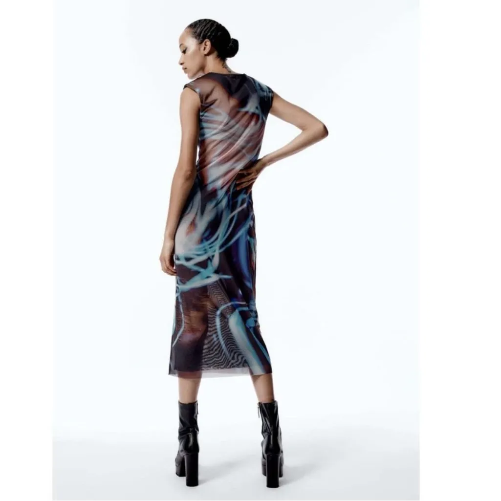 Zara tulle print dress - Image 3