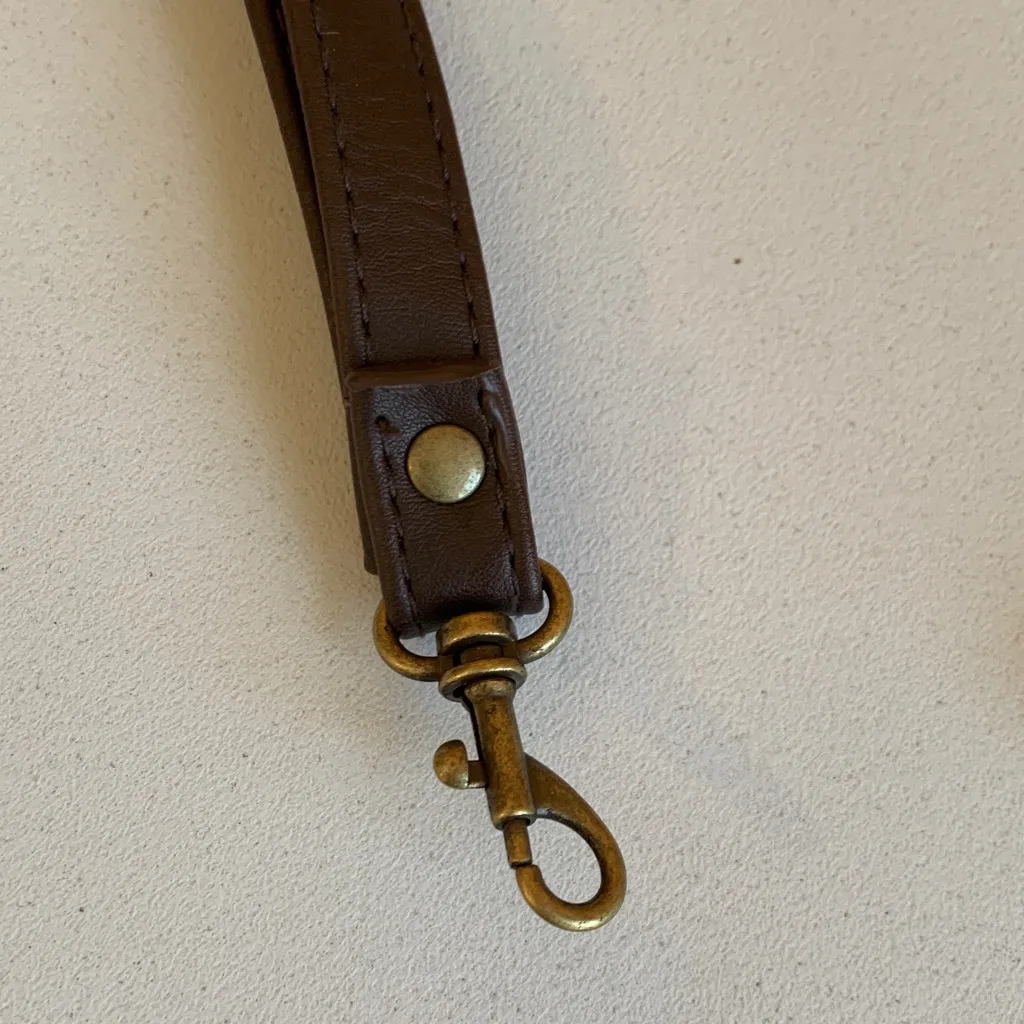 Brown Faux Leather Replacement Wrist Wristlet Strap - Image 4