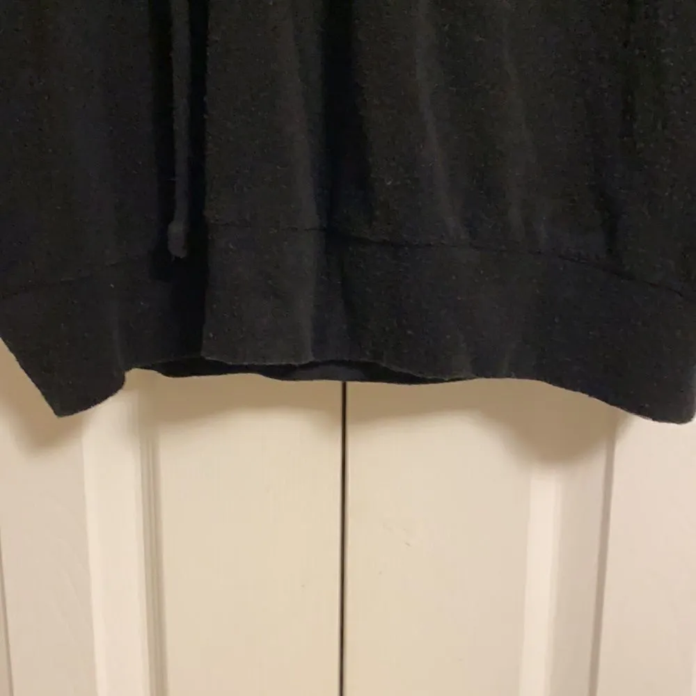 Chaser Black Terry Cloth Hooded Tie-Up Top - Image 5